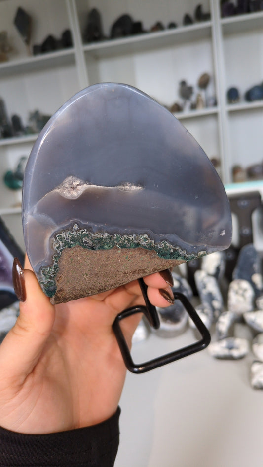 Agate slab with green jasper ✨