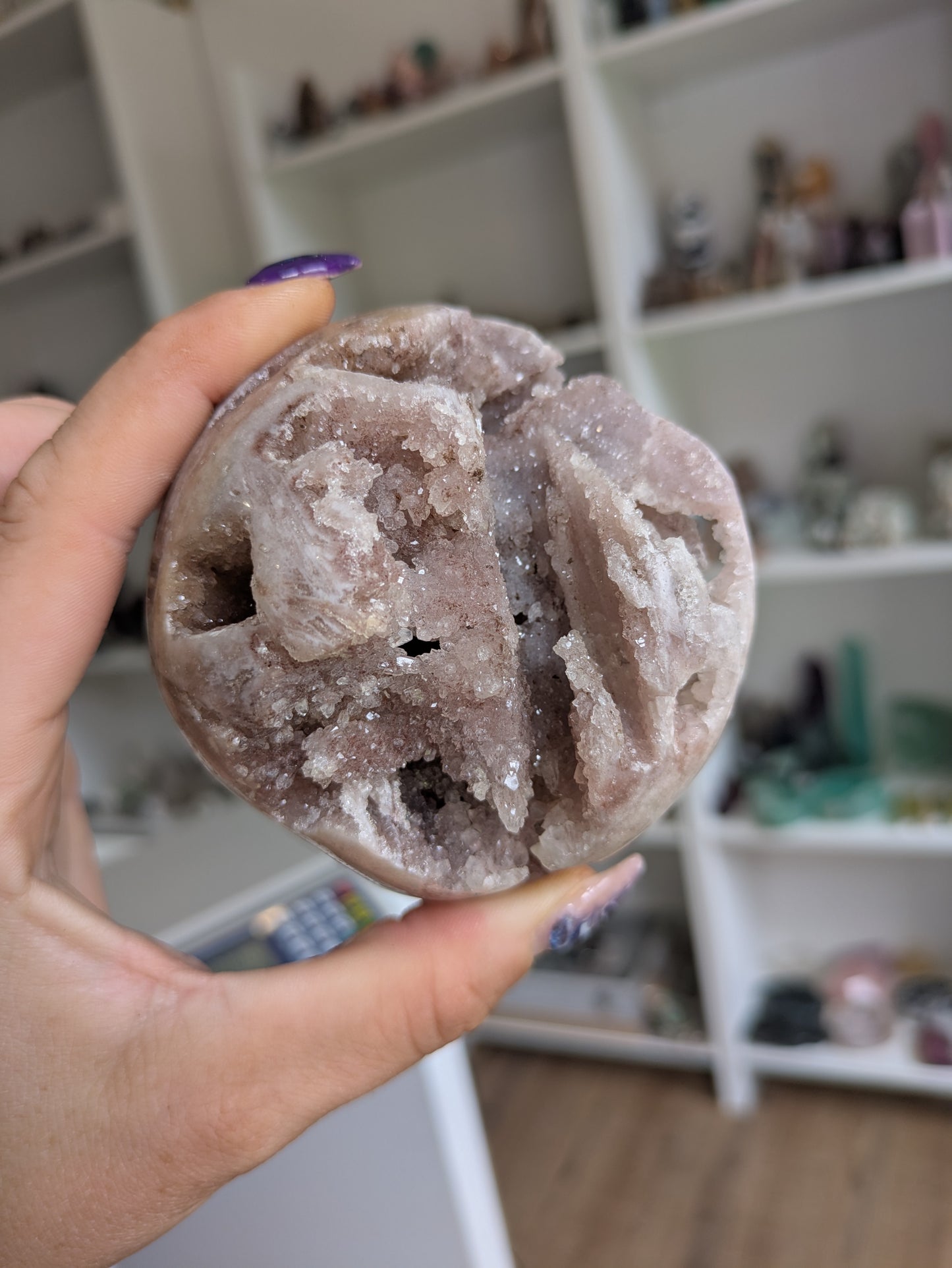 Druzy pink amethyst sphere ✨