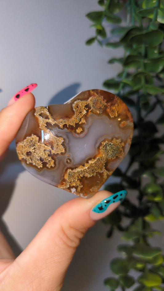 Moss agate heart ❤️