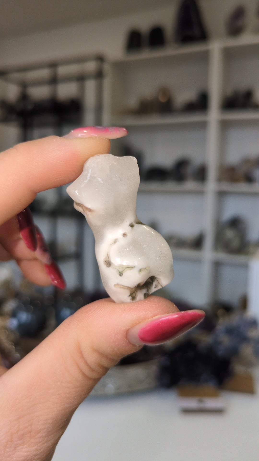 Moss agate mini body carving ✨