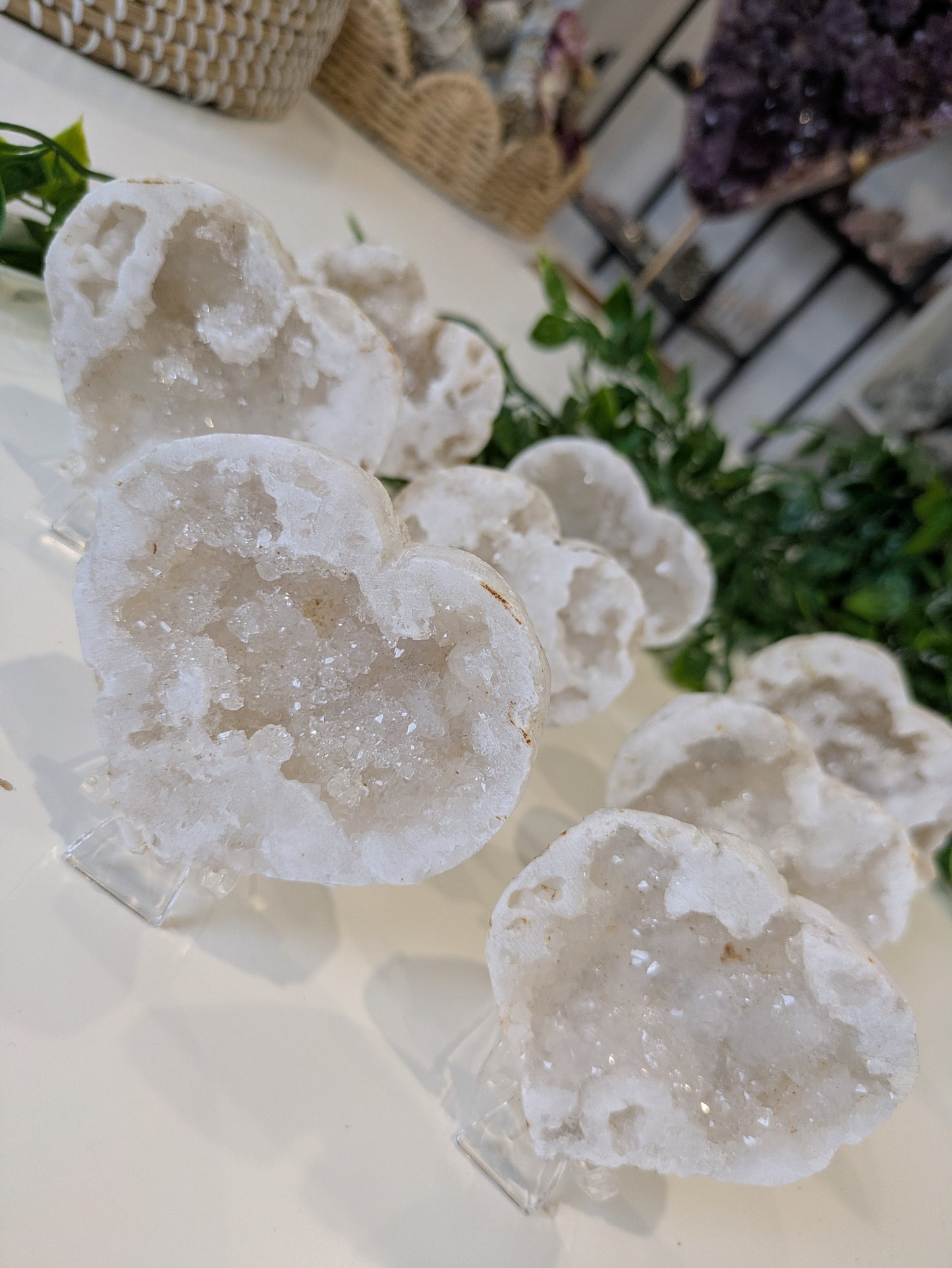 Druzy agate hearts ✨