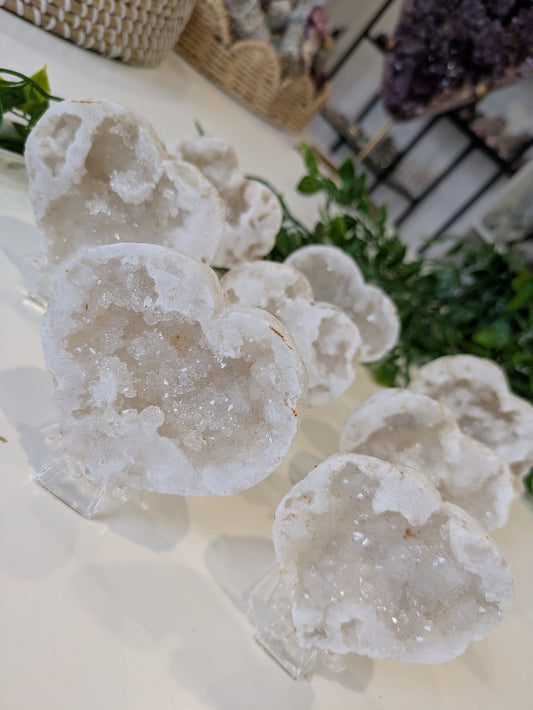 Druzy agate hearts ✨