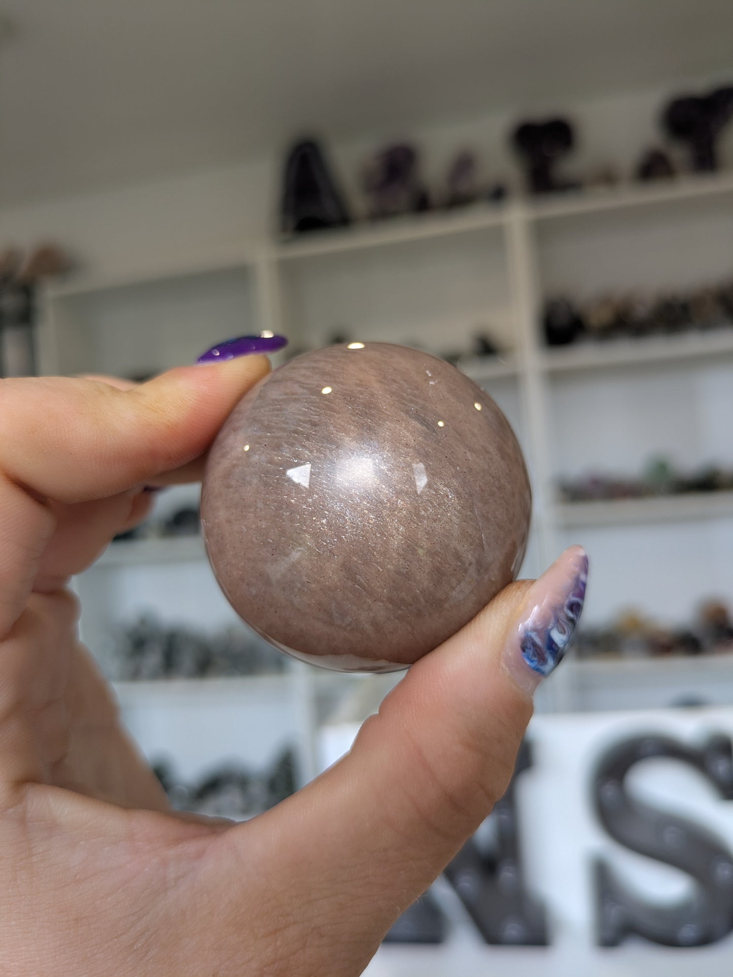 Peach moonstone sphere ✨