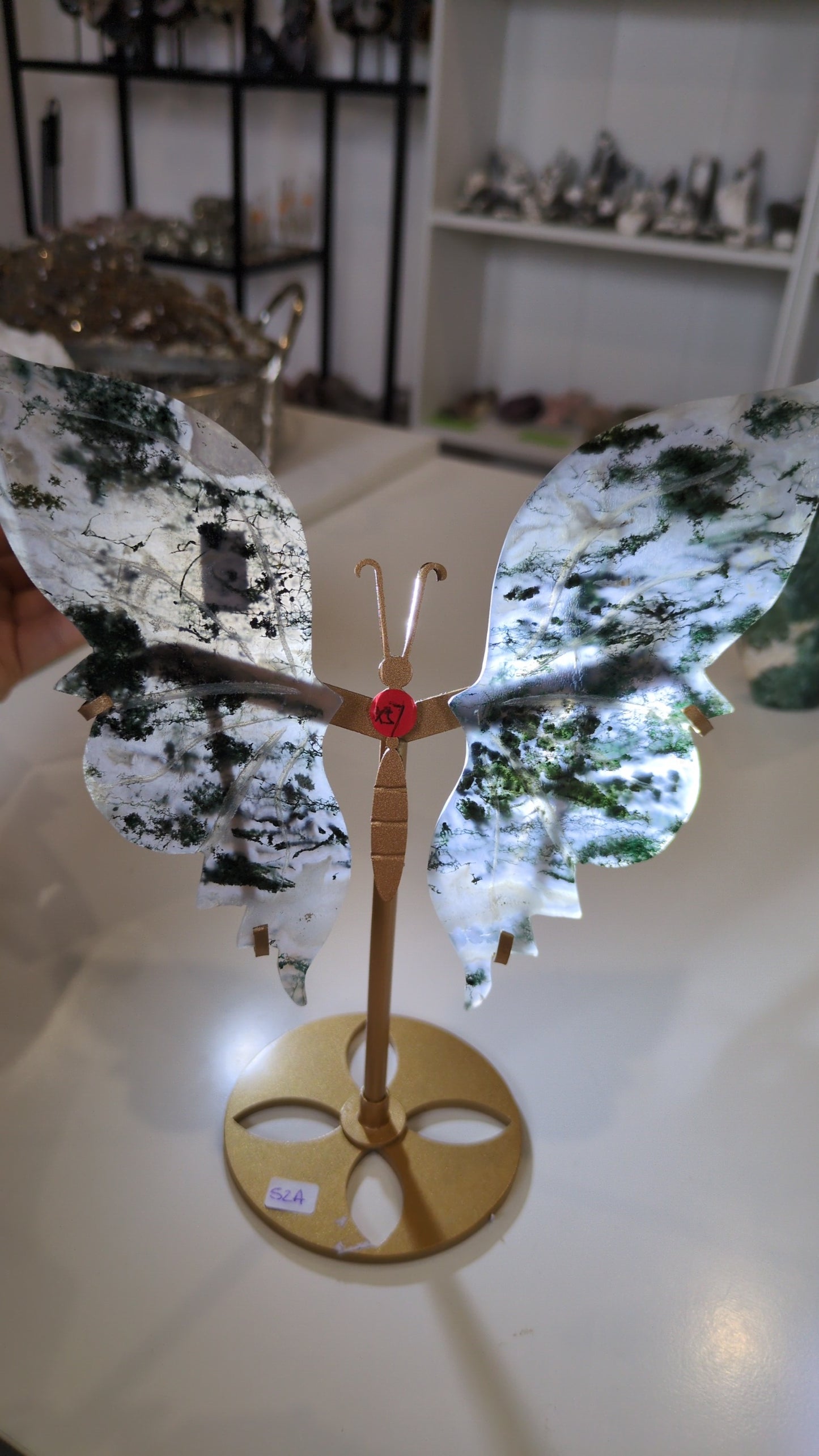 High quality moss agate wings A ✨