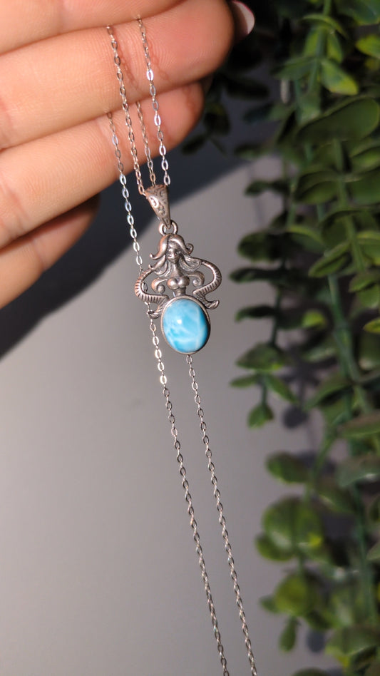 Larimar mermaid necklace ✨