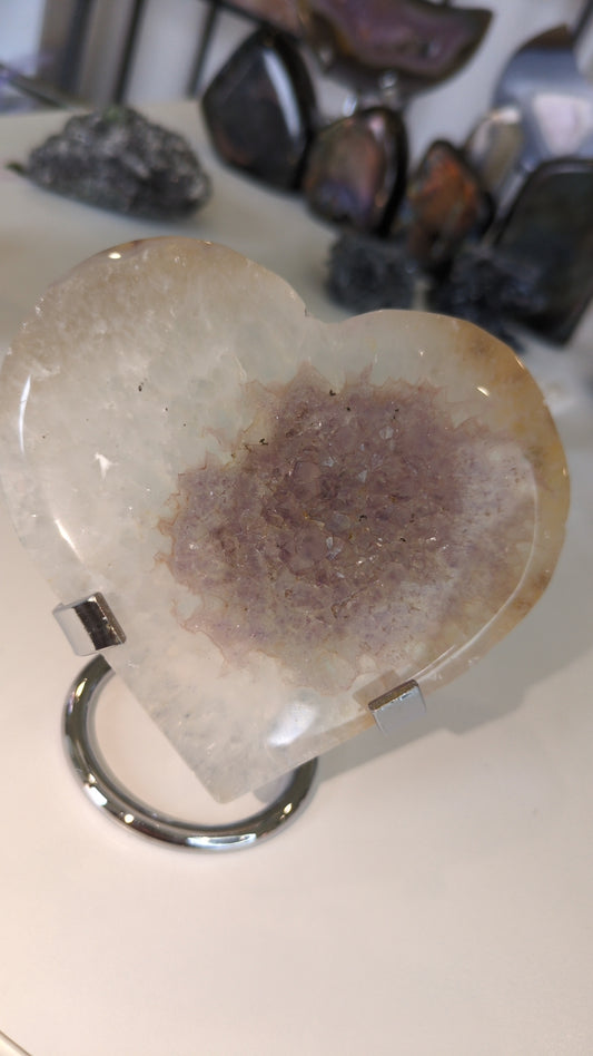 Druzy agate heart ❤️