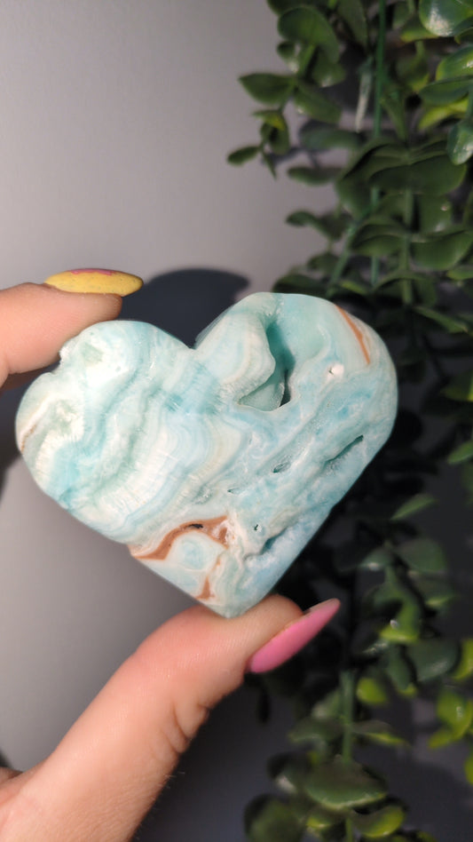 Blue Aragonite heart ✨