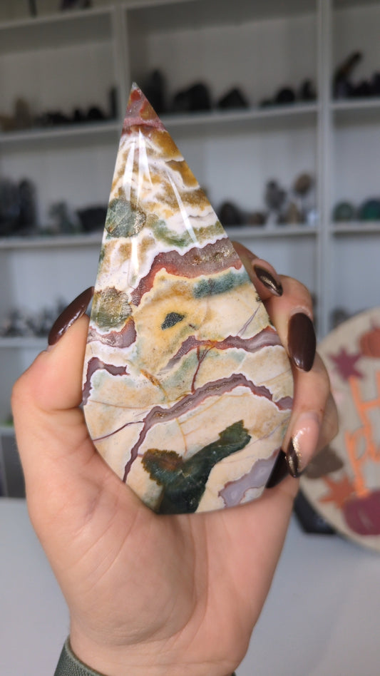 Agate/jasper teardrop F✨