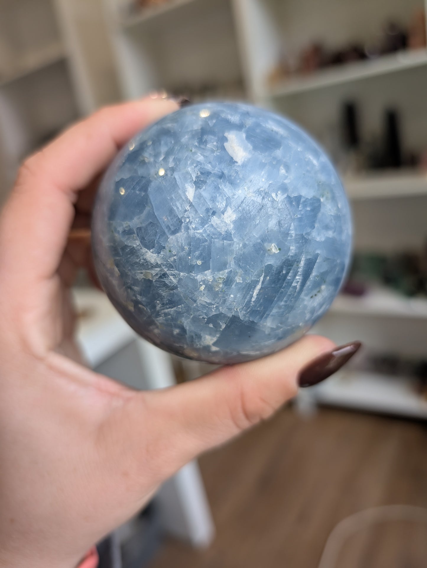 Blue calcite sphere ✨