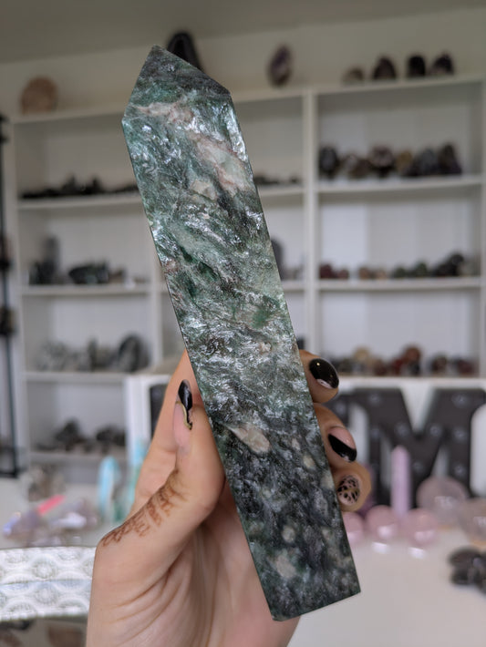 Green&pink mica tower ✨