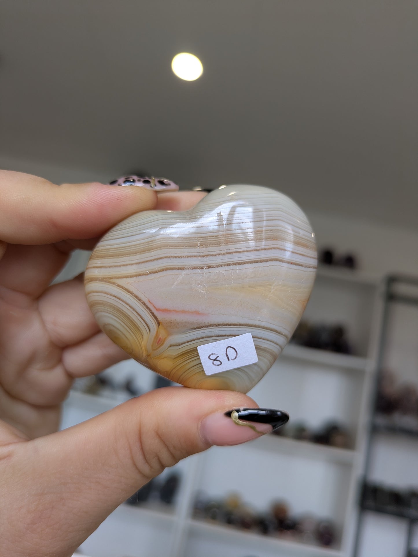 Yellow agate heart ✨D