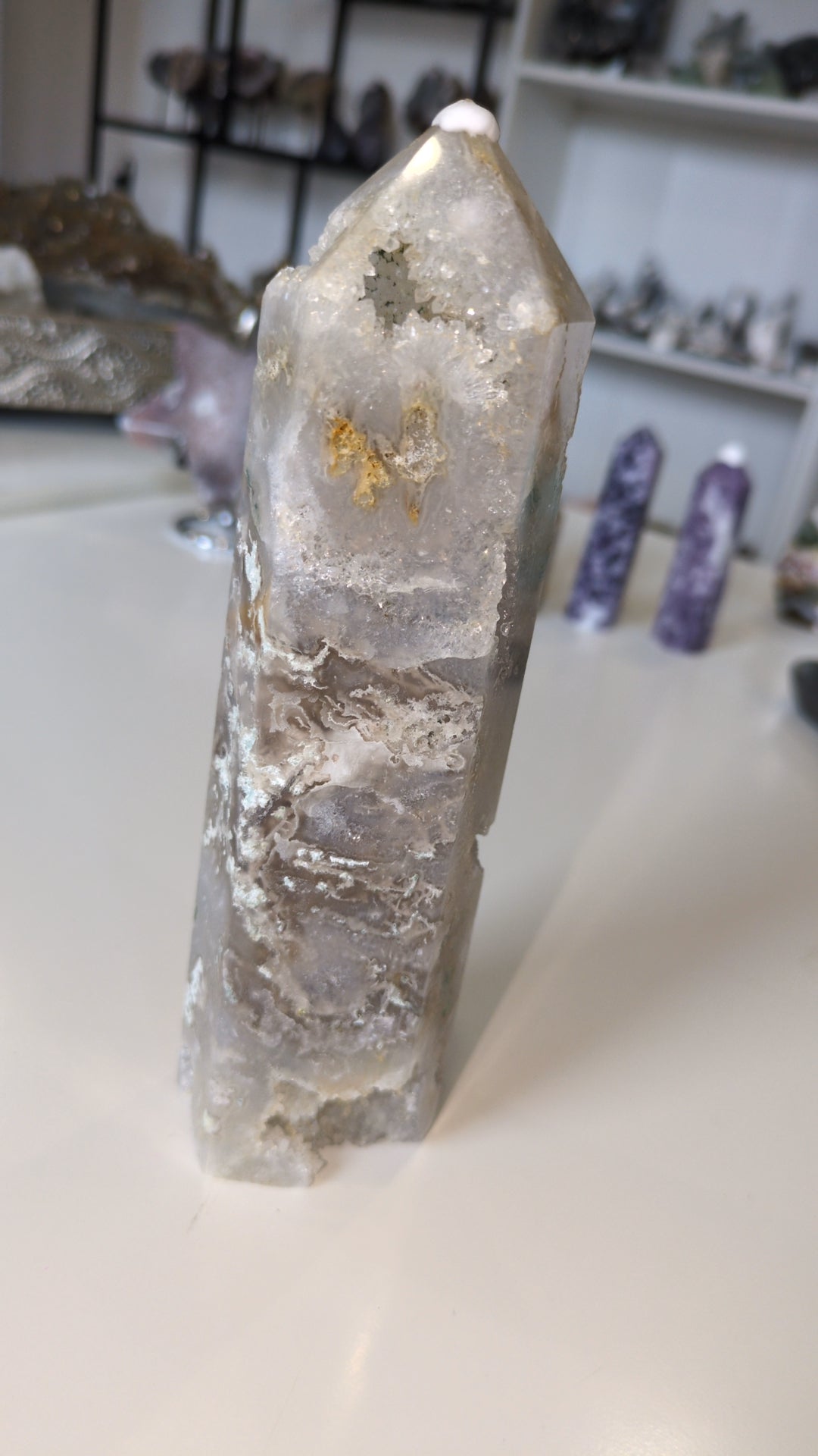 Moss agate with lots of quartz ✨