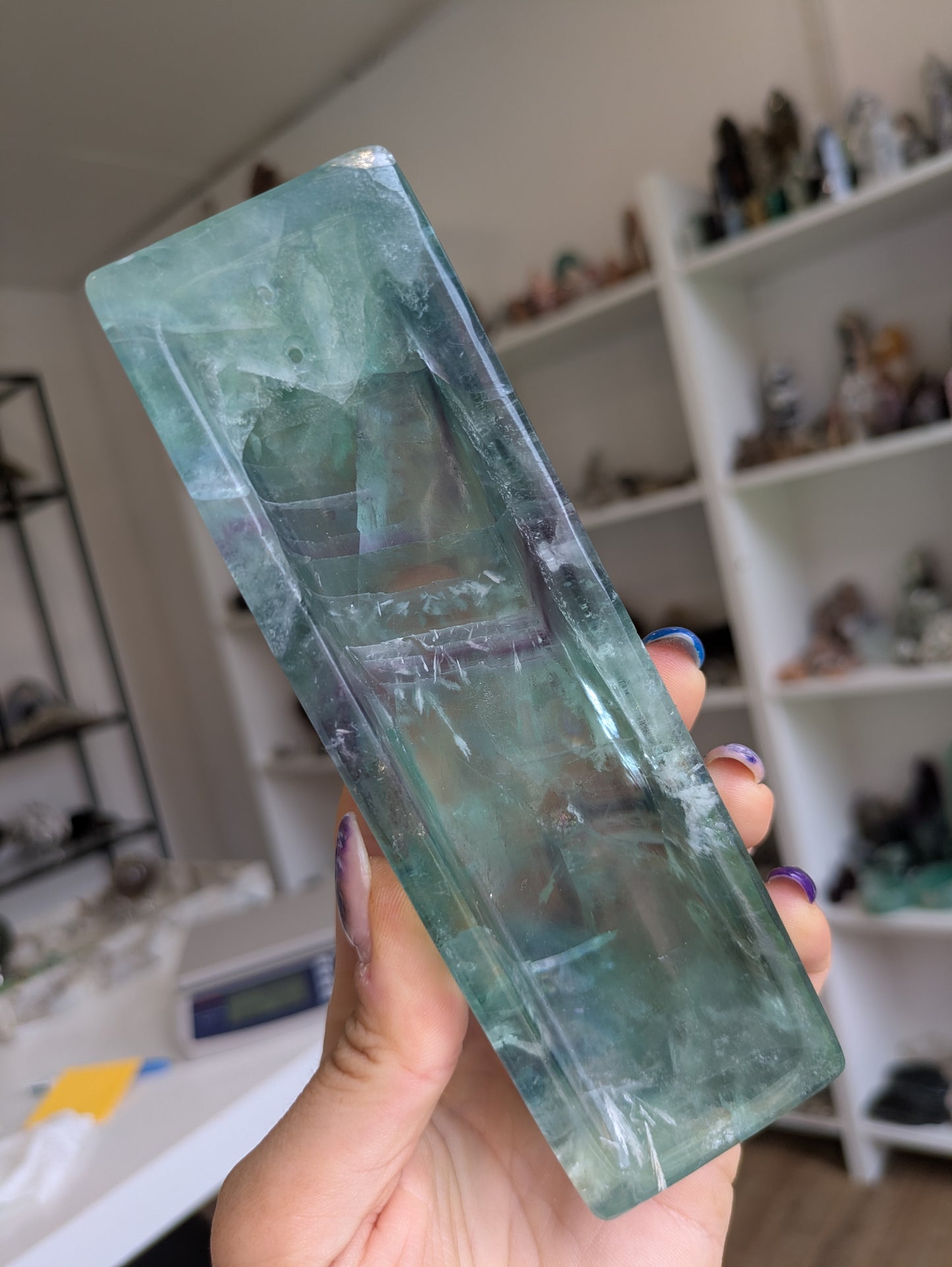 Rainbow fluorite incense holder ✨