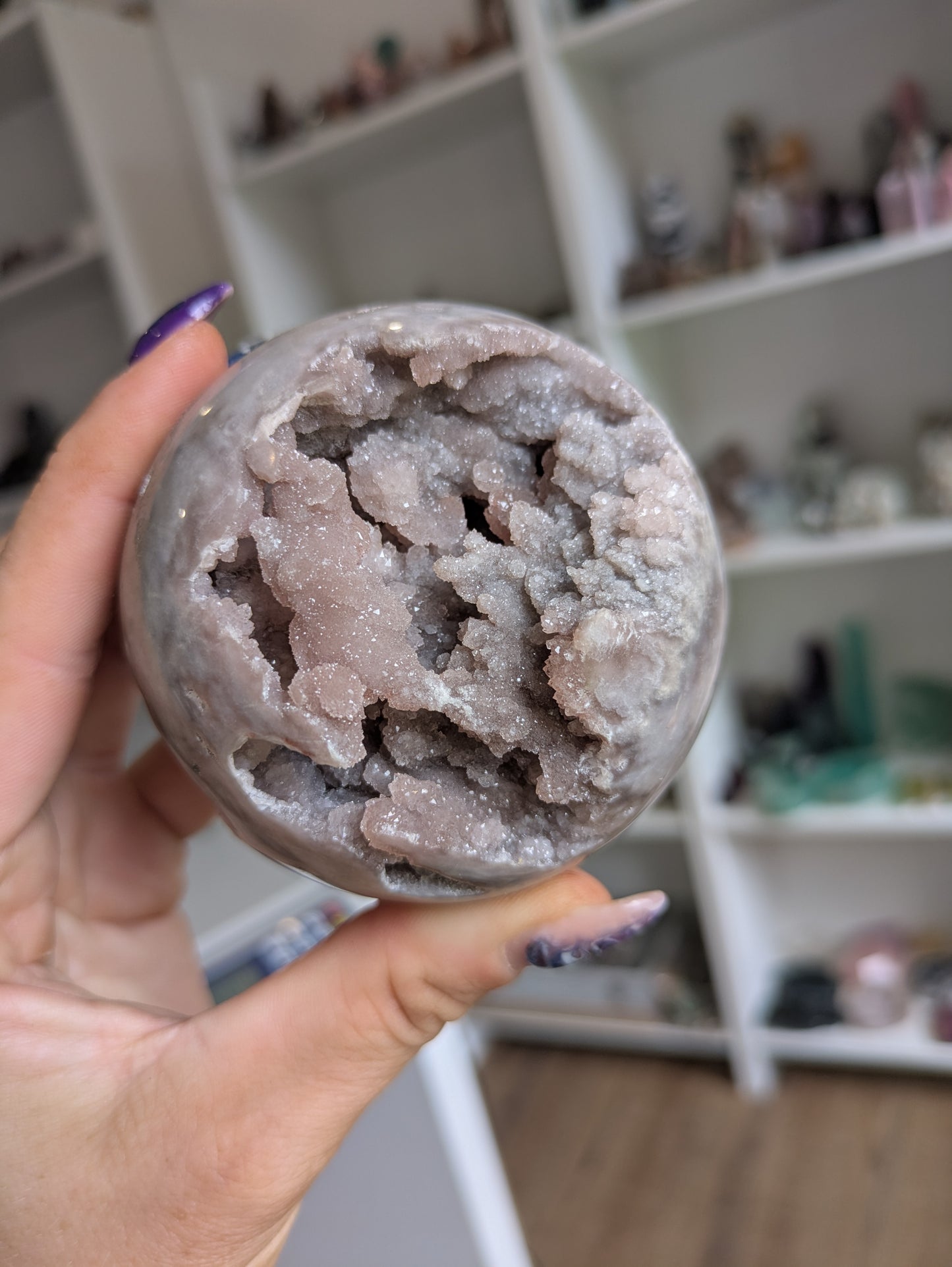 Druzy pink amethyst sphere ✨ B