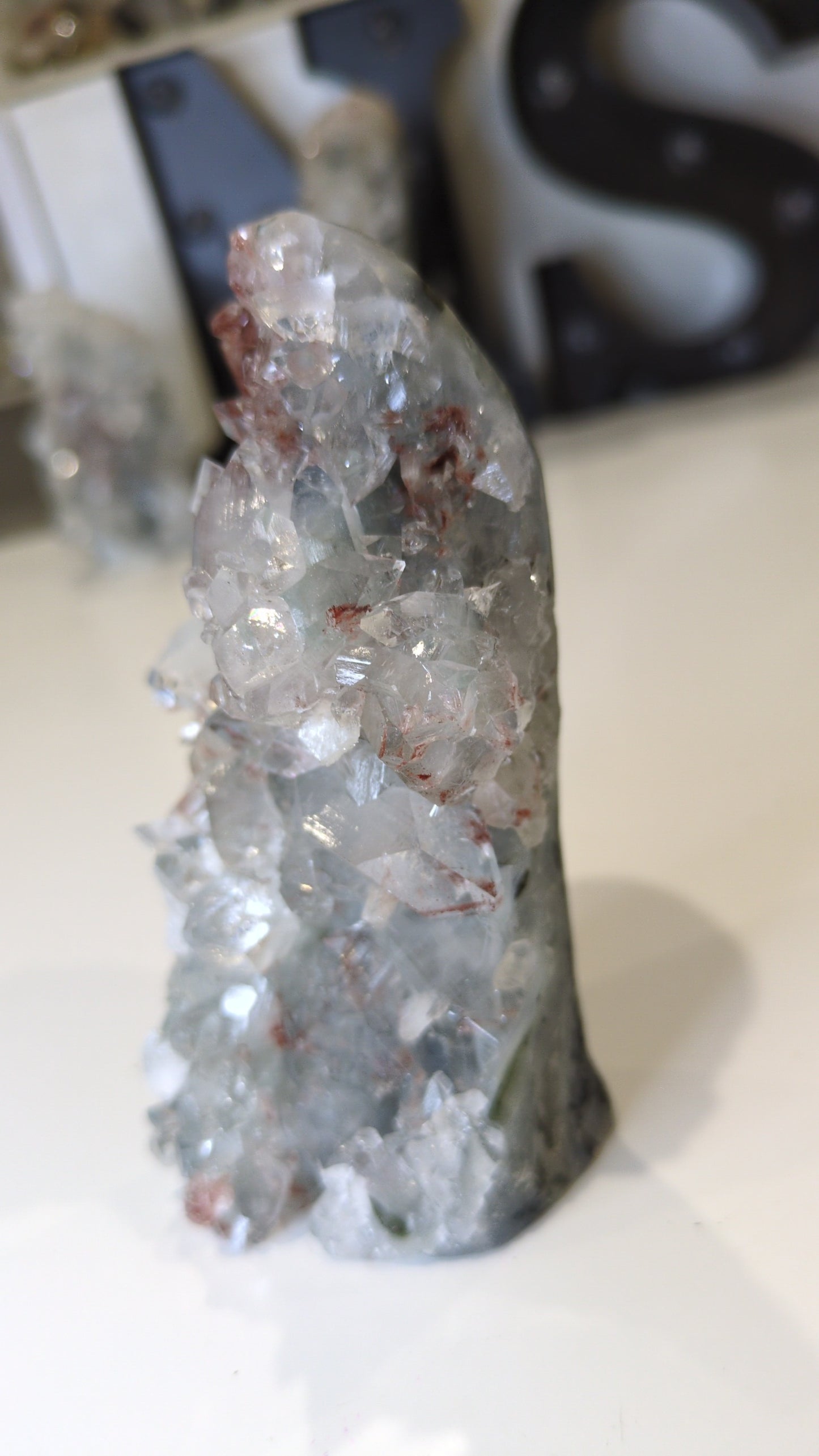 Diamond Apophyllite with hematite ✨ C