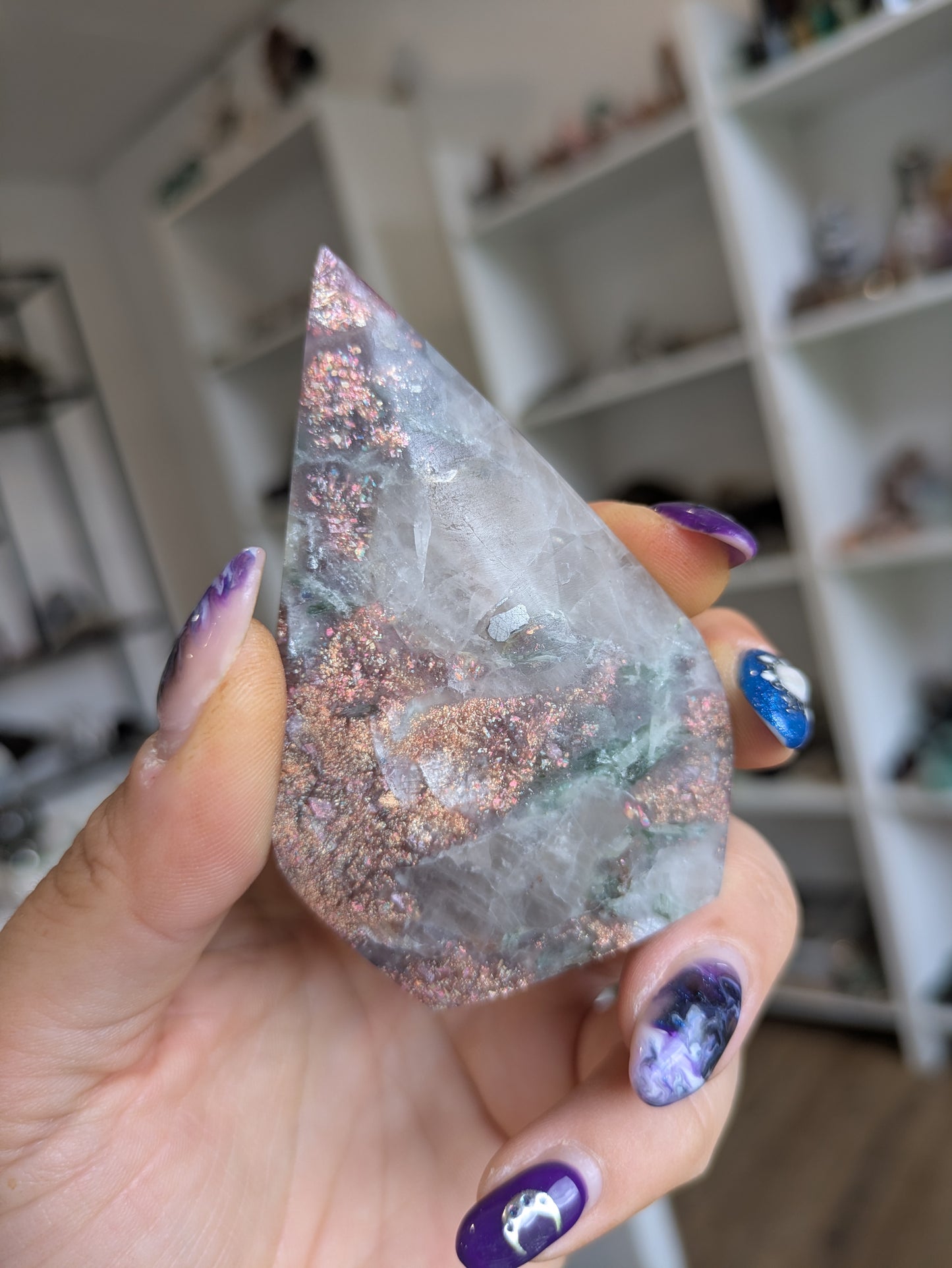 Sunstone and iolite teardrop ✨