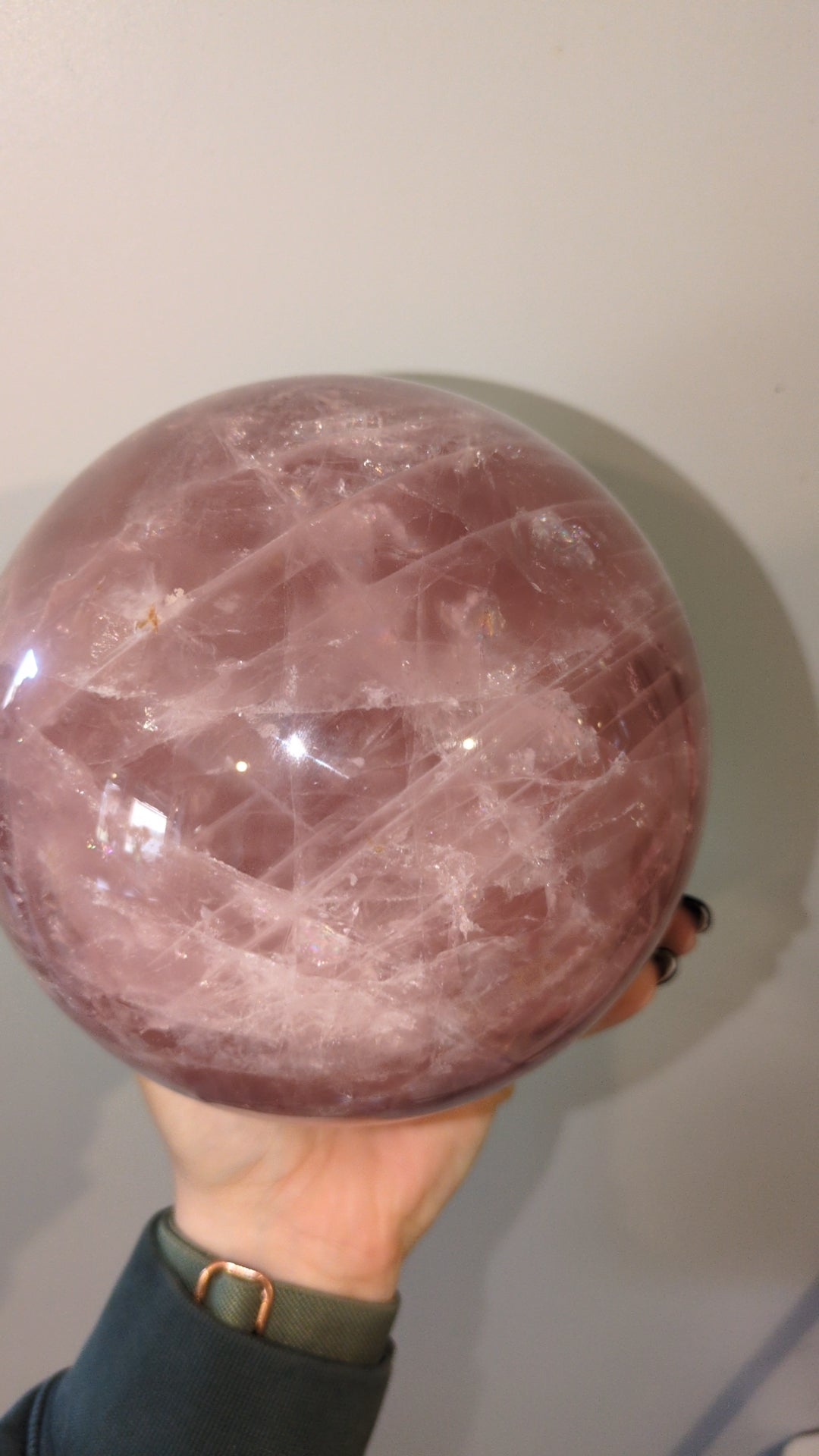 XXL Dark rose quartz sphere ✨
