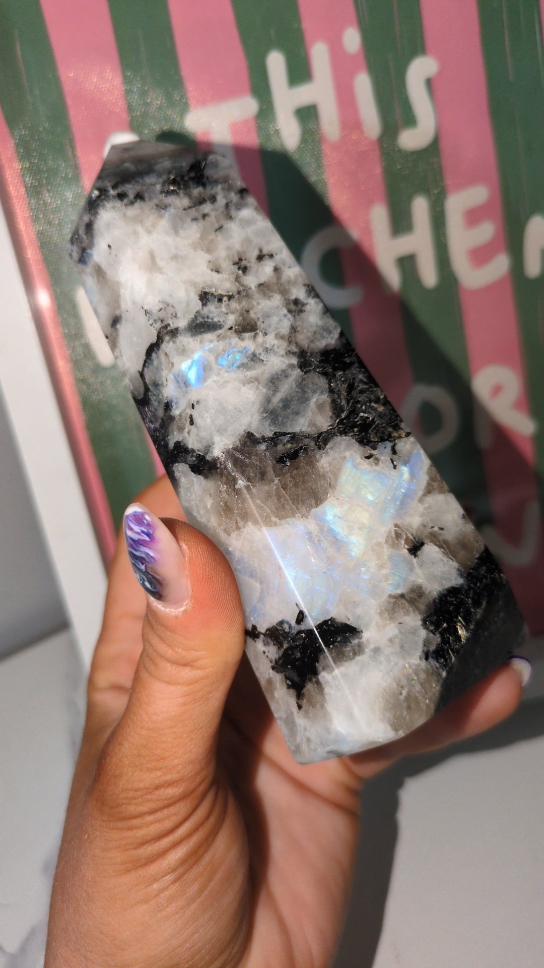 Chunky rainbow moonstone tower A ✨