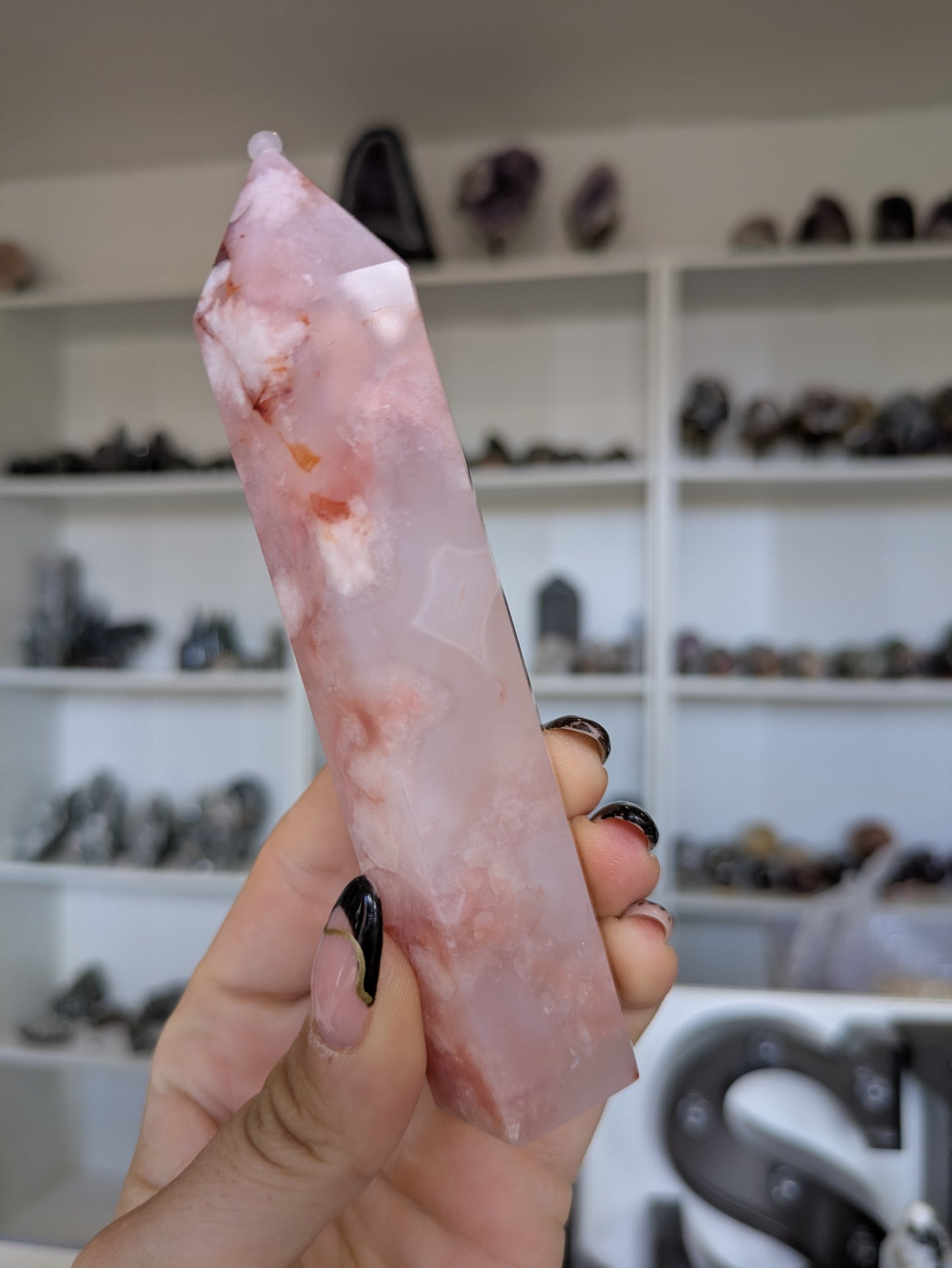 Carnelian X flower agate tower ✨