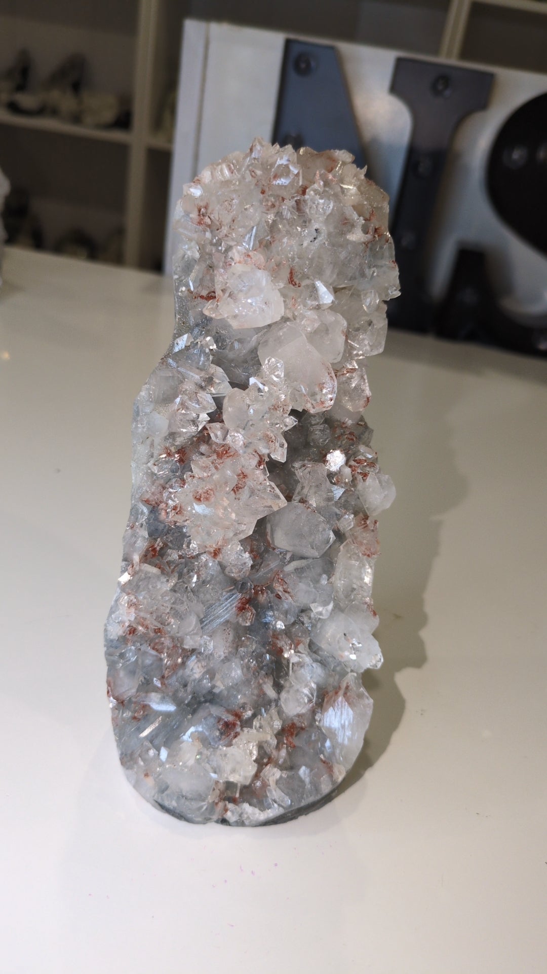 Diamond Apophyllite & hematite ✨A