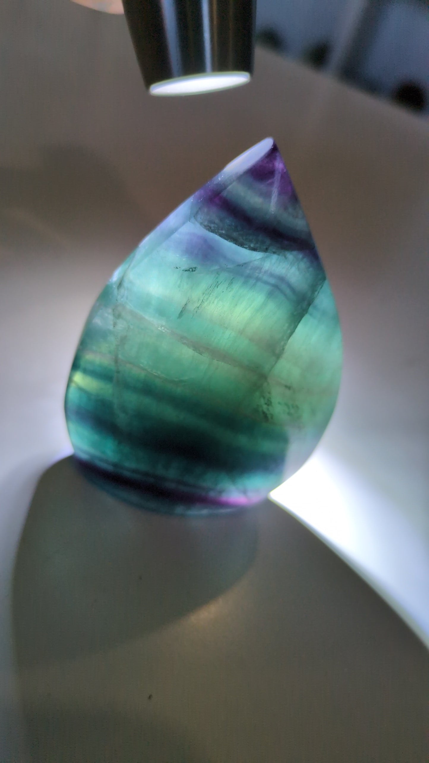 Rainbow flourite teardrop ✨