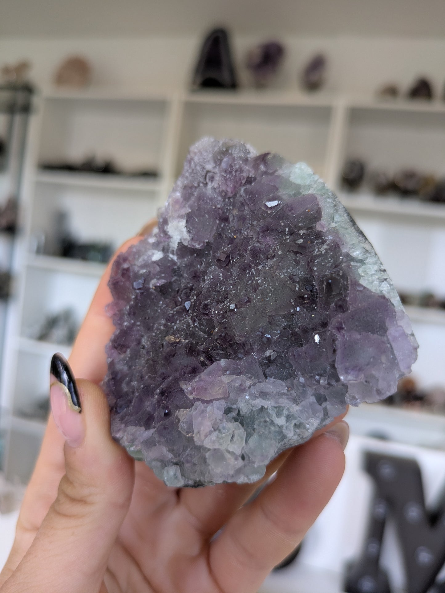 Purple & green flourite specimen ✨