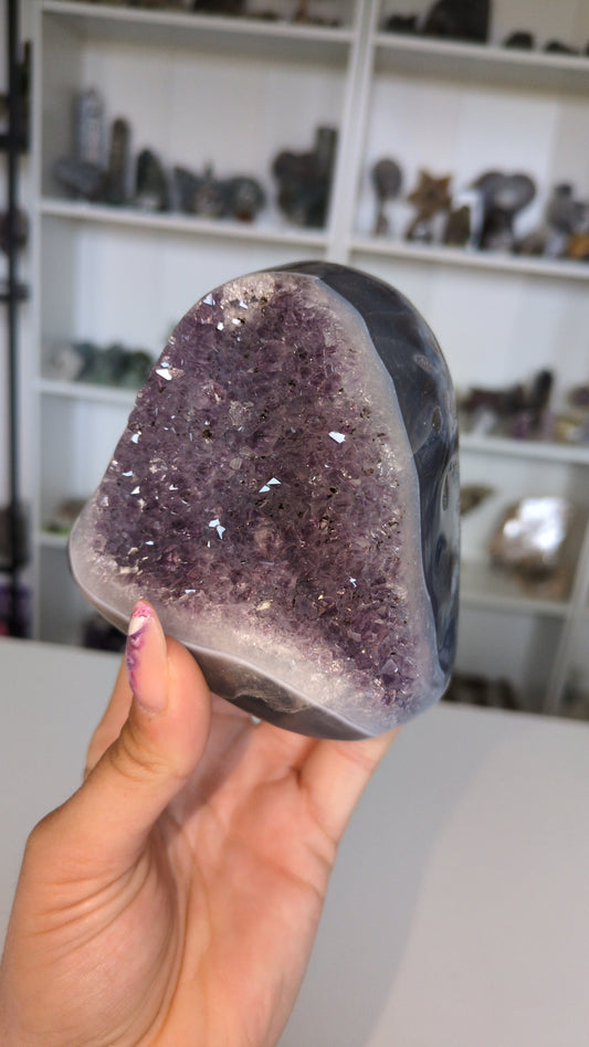 Amethyst & agate cut base A ✨