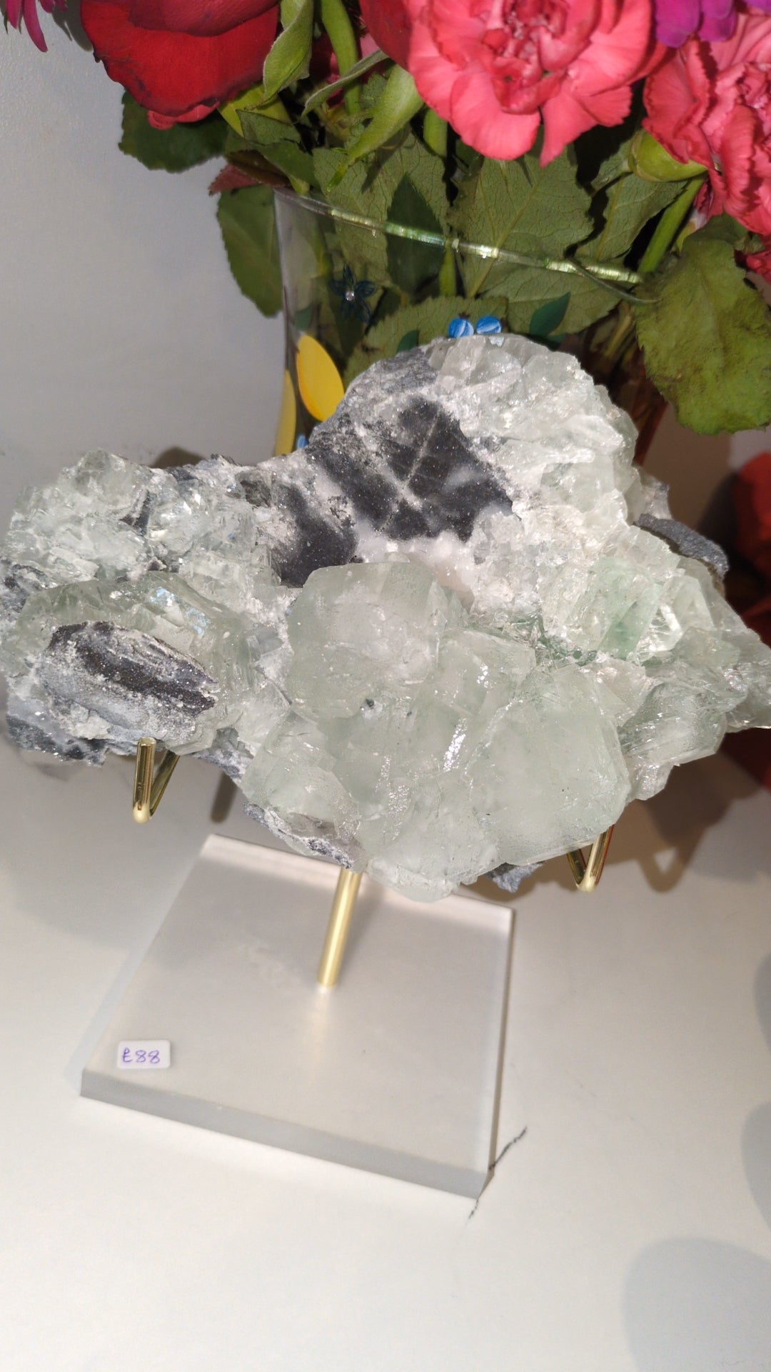 XL Green flourite on chalcedony ✨