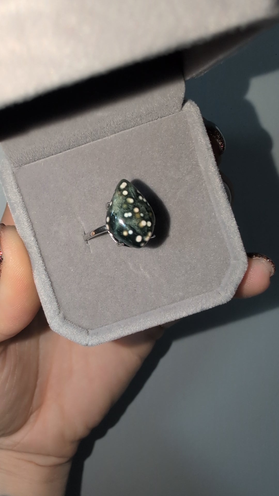 Green jasper ring ✨