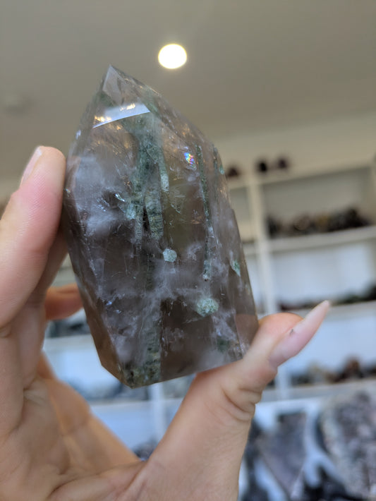 Smokey&green tourmaline tower ✨ A