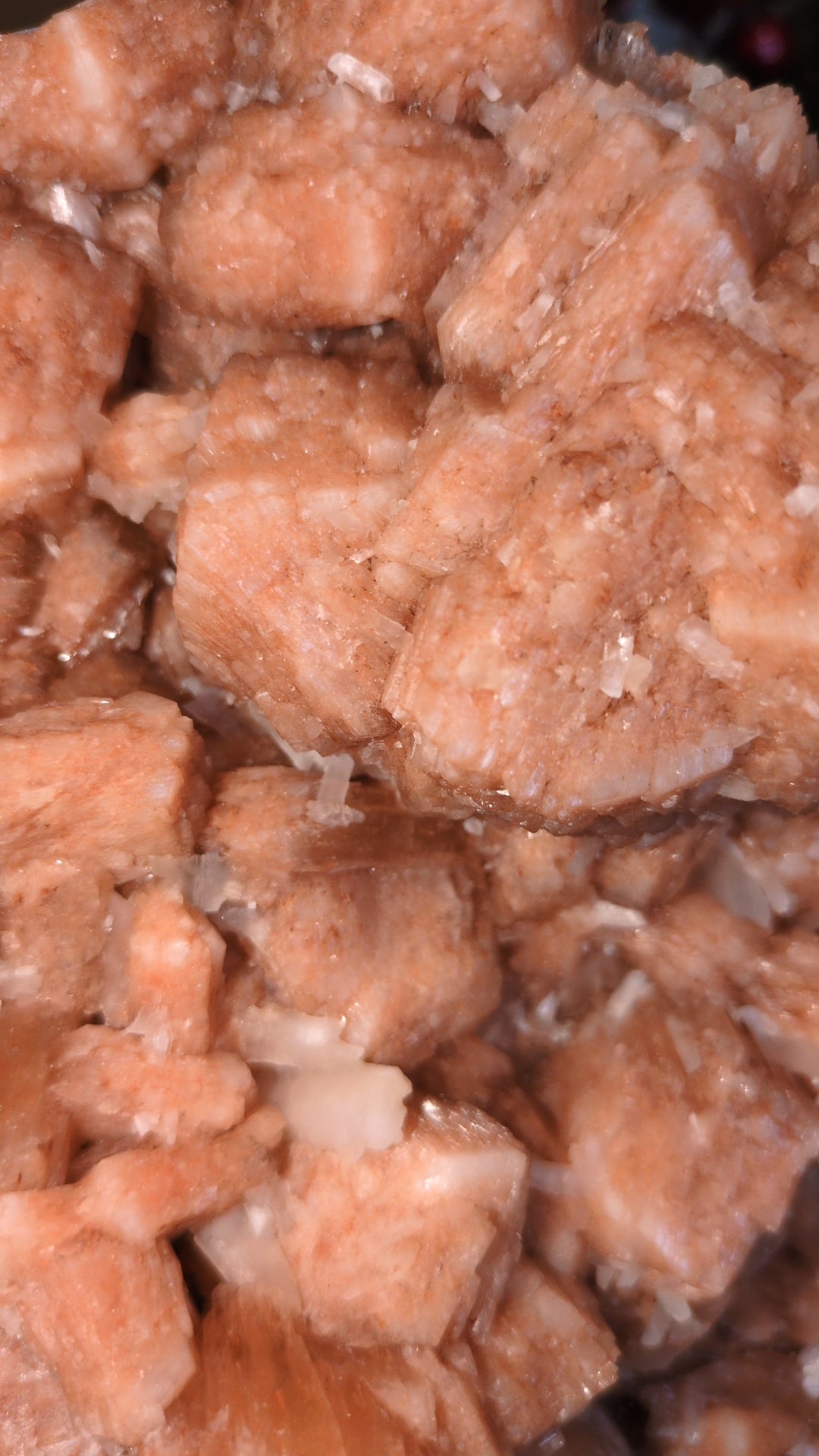 Large red and peach Stilbite specimen ✨