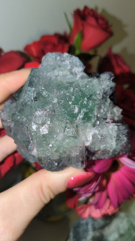 Flourite & tourmaline specimen ✨