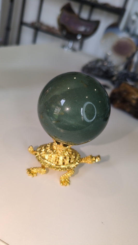 Green adverturine sphere