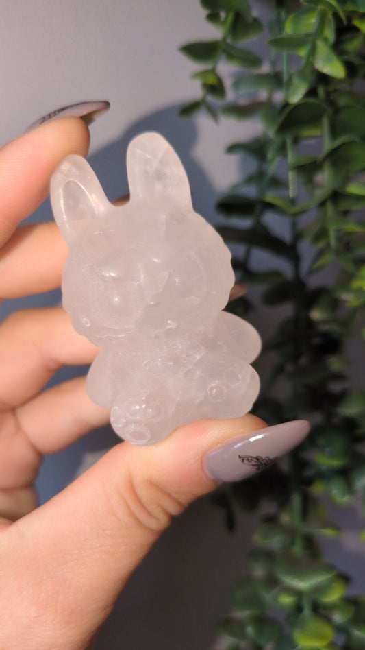 Clear quartz Labubu