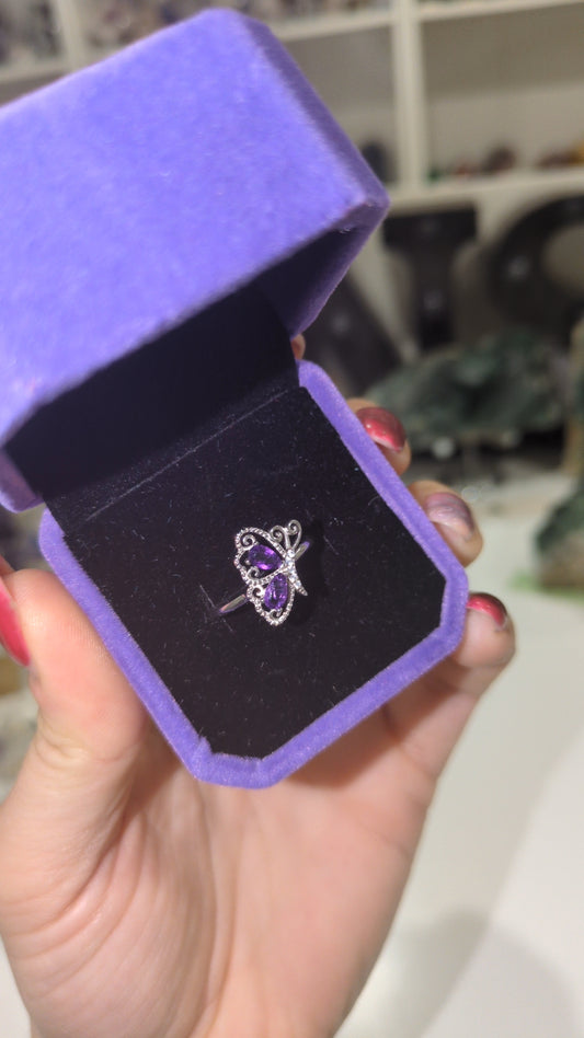 Amethyst butterfly 🦋 ring ✨