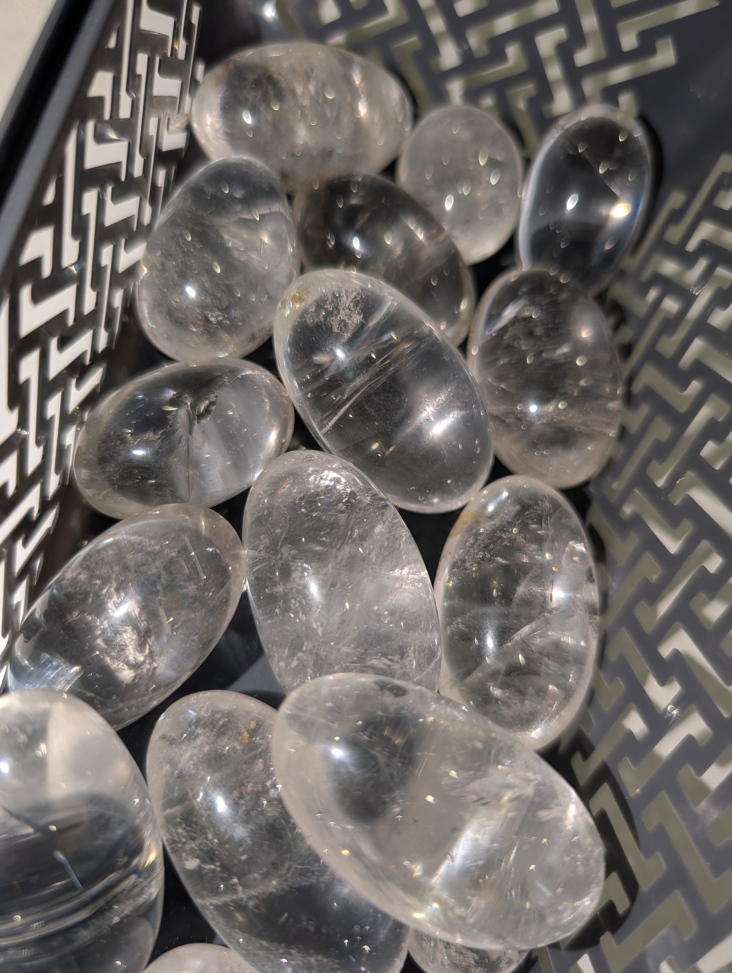 Rainbow clear quartz tumbles ✨