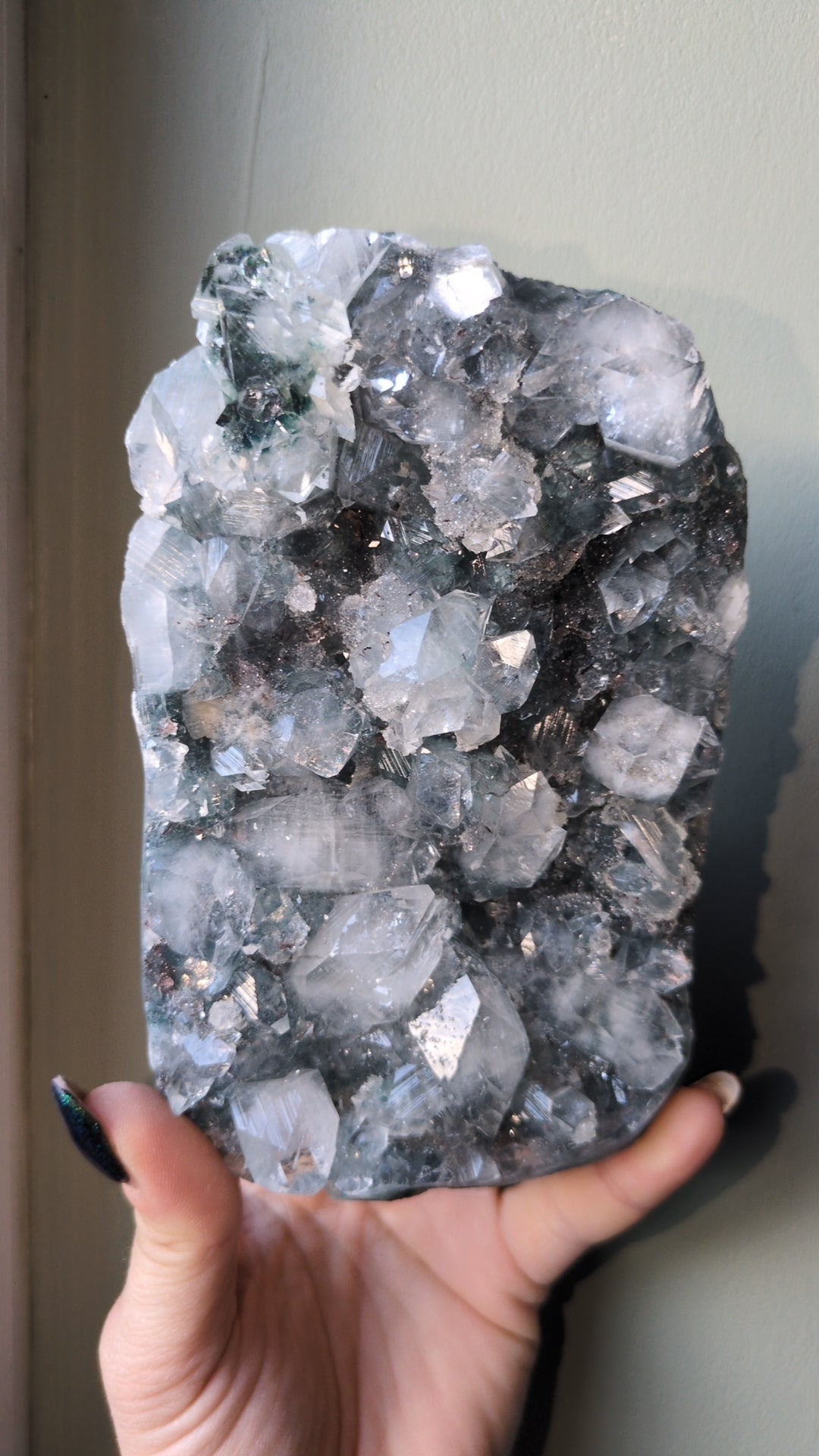 Apophyllite on Green Chalcedony ✨ G