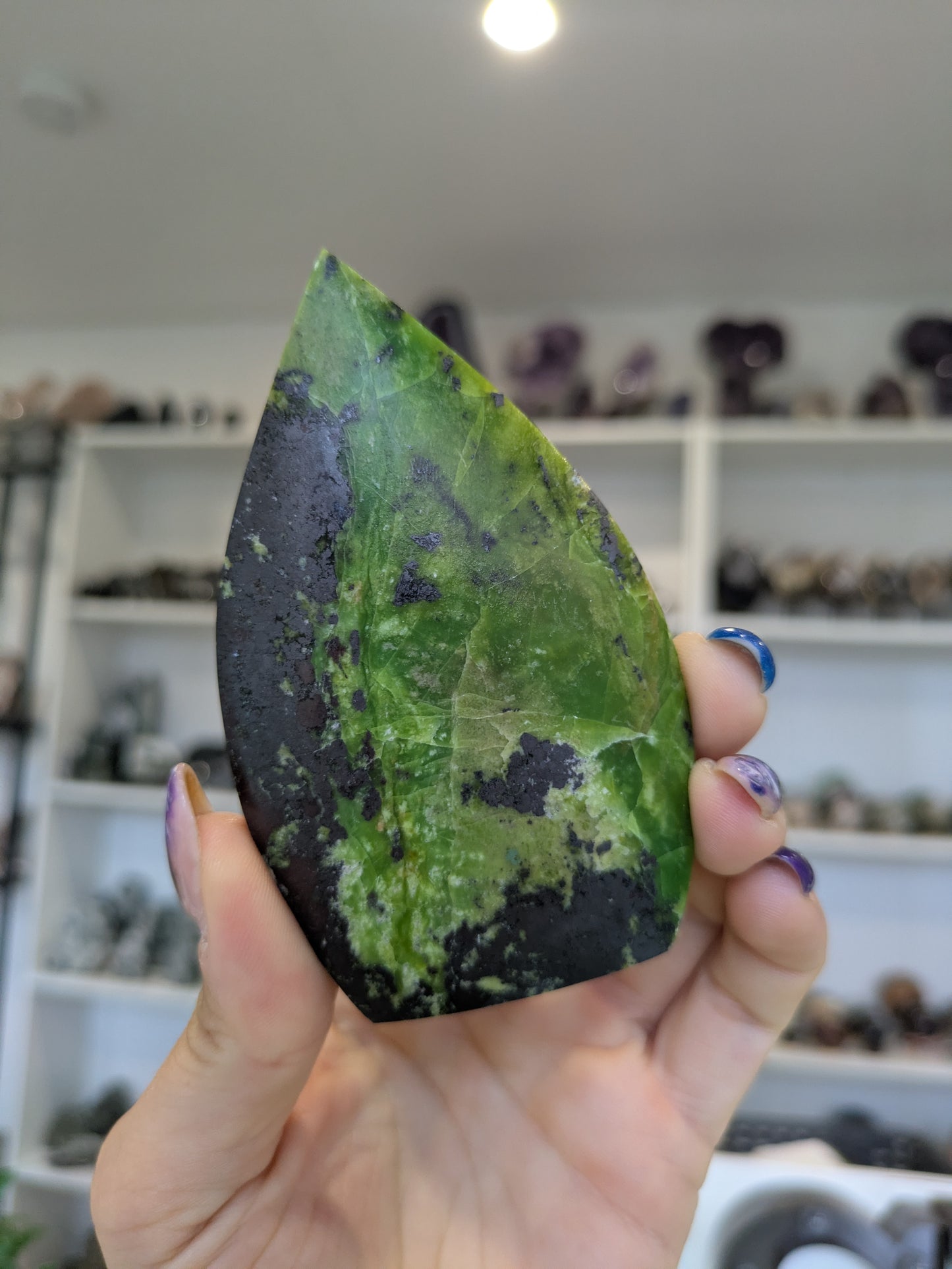 Green opal teardrop ✨