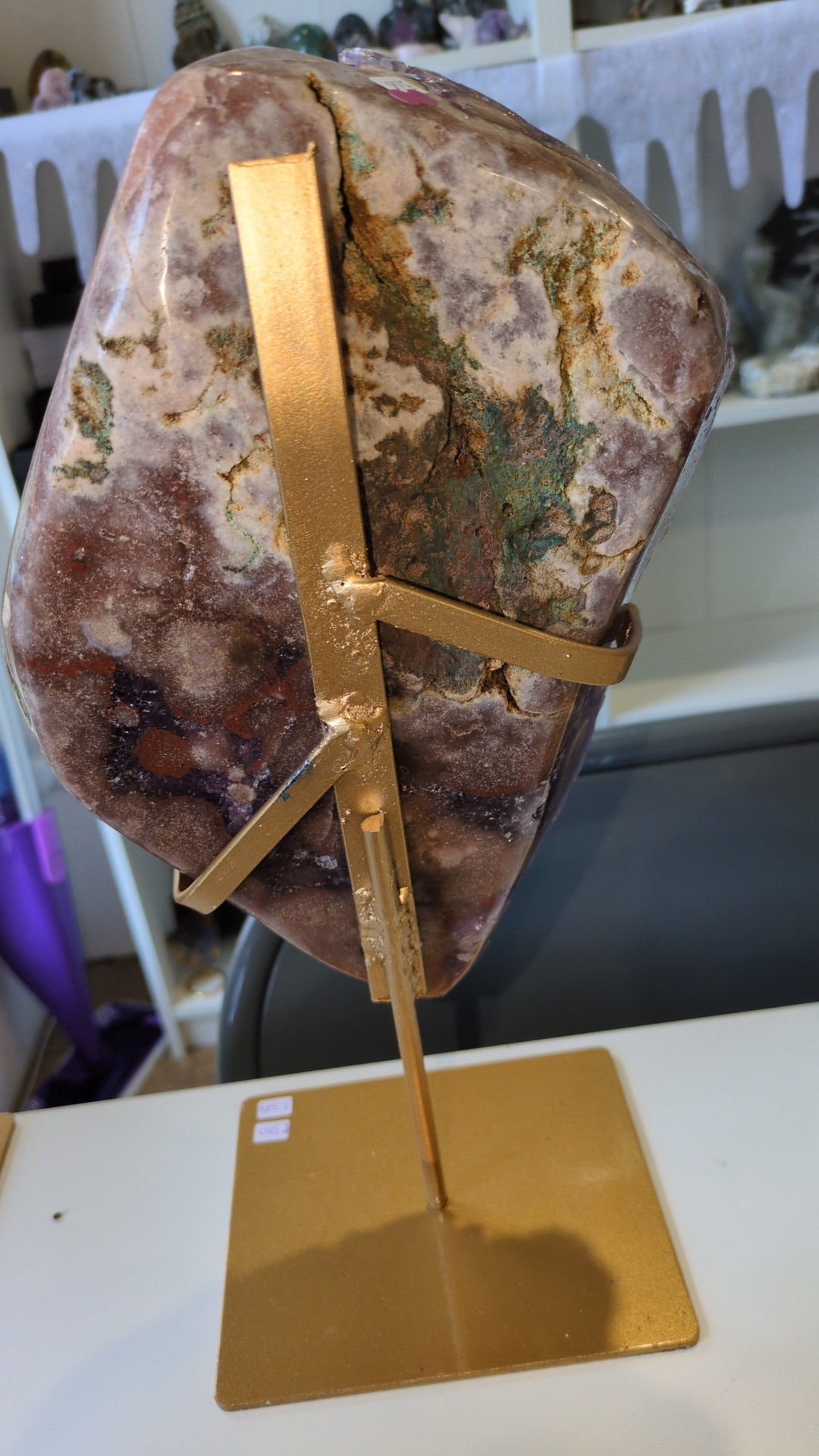 XXL Pink amethyst on stand ✨ B