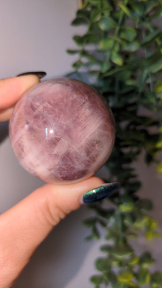 Lavender rose quartz sphere ✨