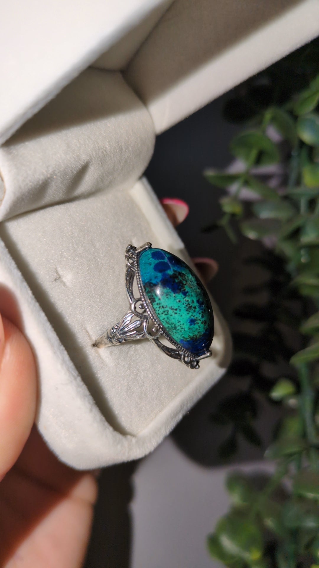 Crysocolla& azurite ring ✨