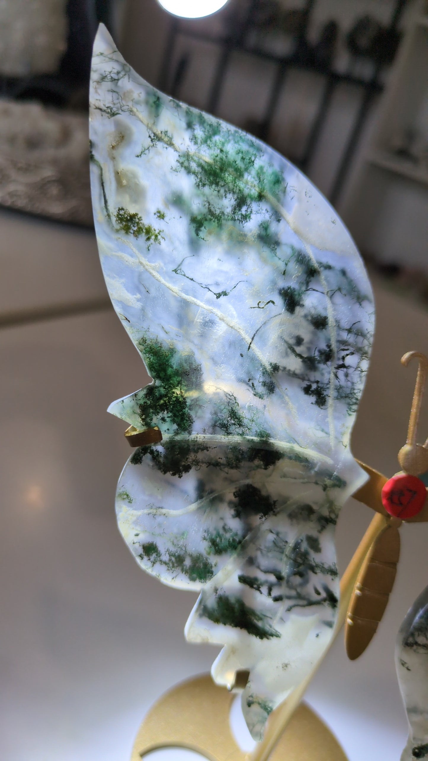 High quality moss agate wings A ✨