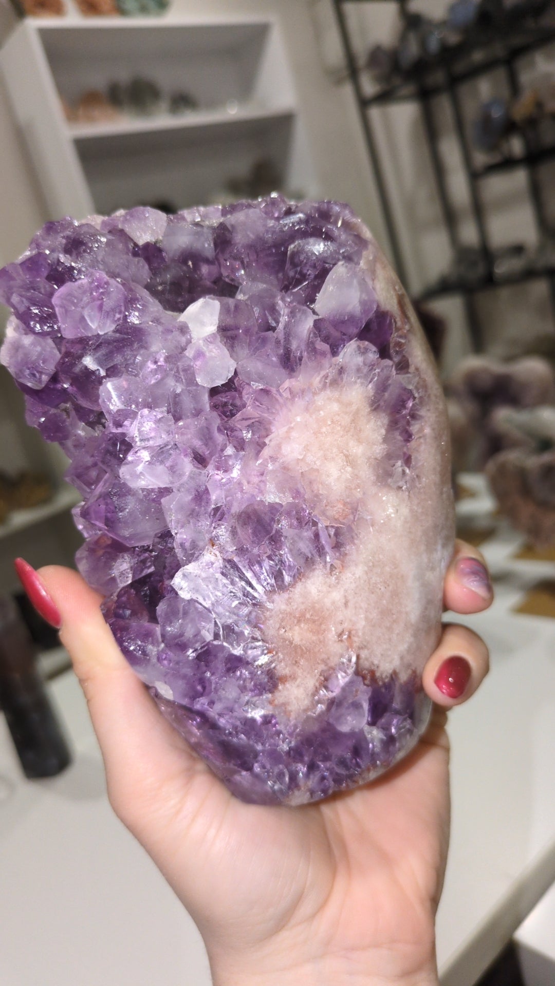 Large druzy Pink/purple amethyst freeform ✨