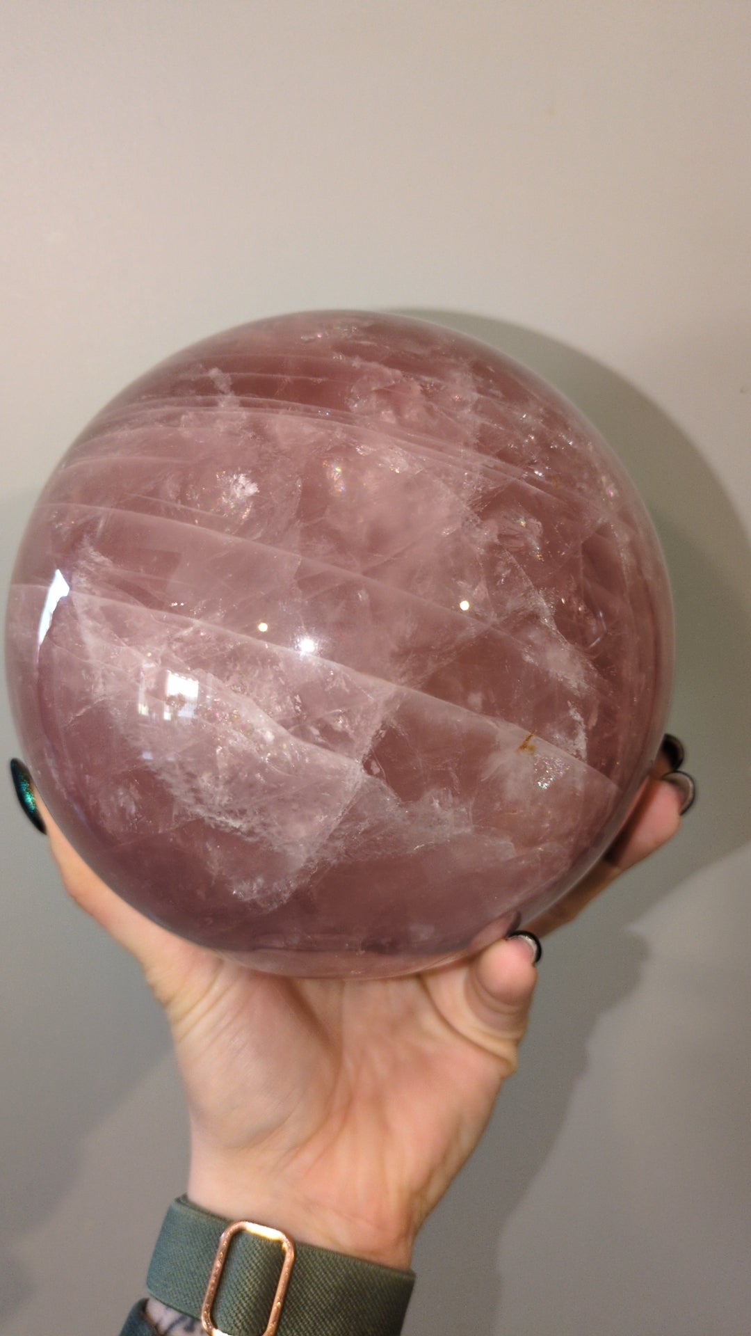 XXL Dark rose quartz sphere ✨