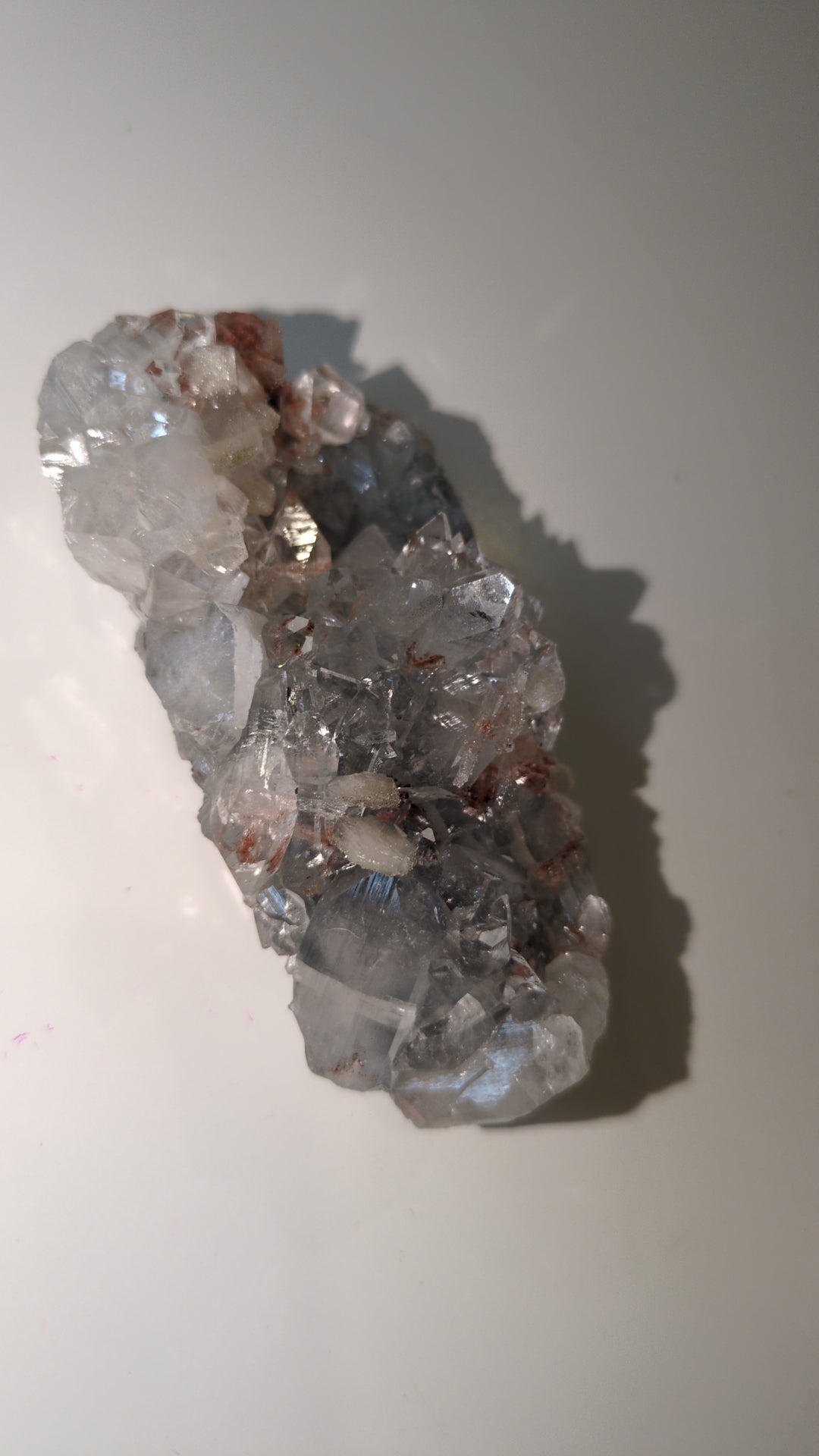 Diamond Apophyllite with hematite ✨ E