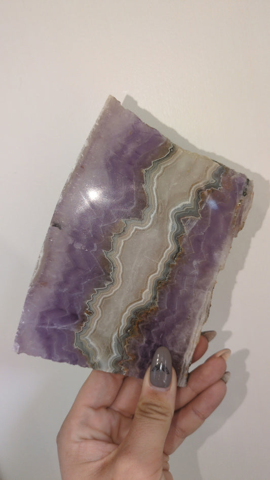Amethyst and crazy lace agate slab ✨