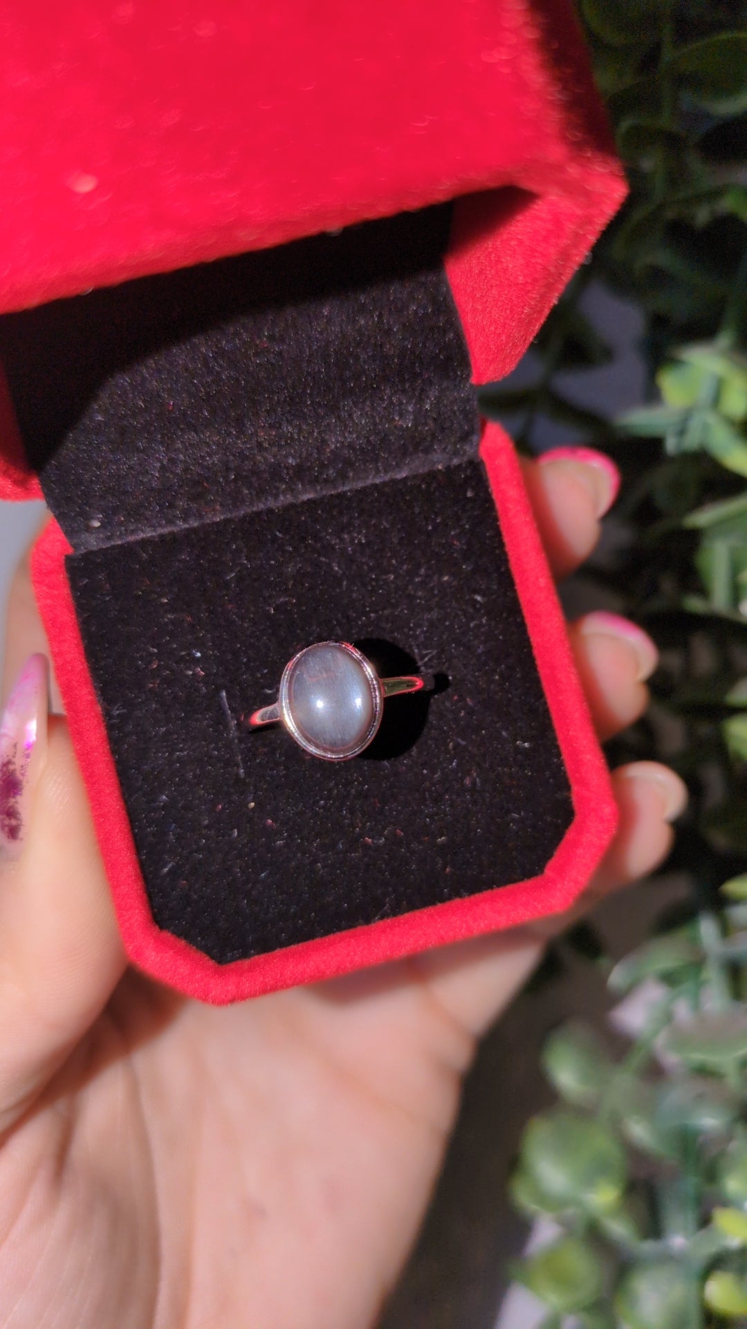 Black Moonstone ring ✨
