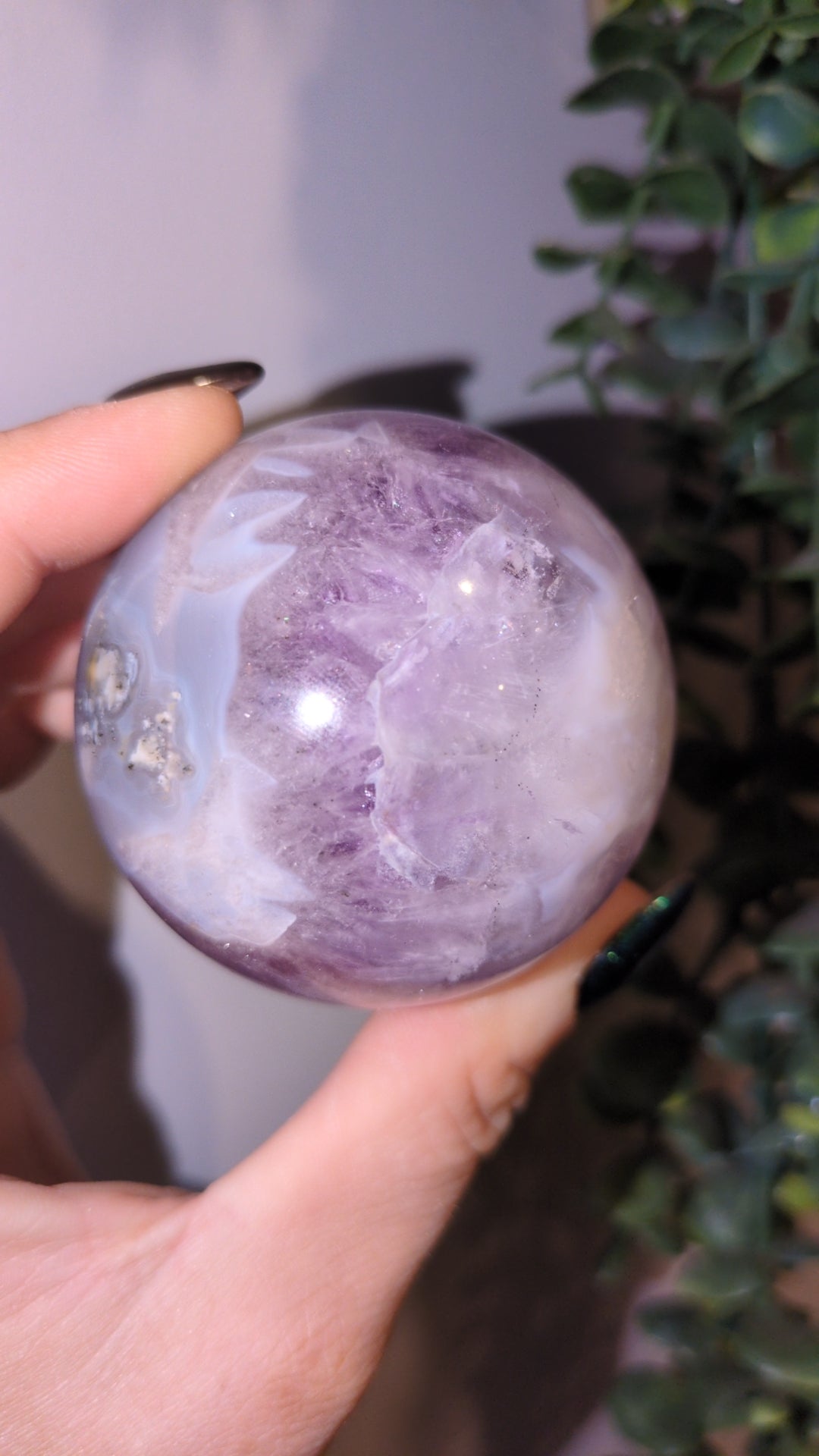 Amethyst agate sphere ✨ B