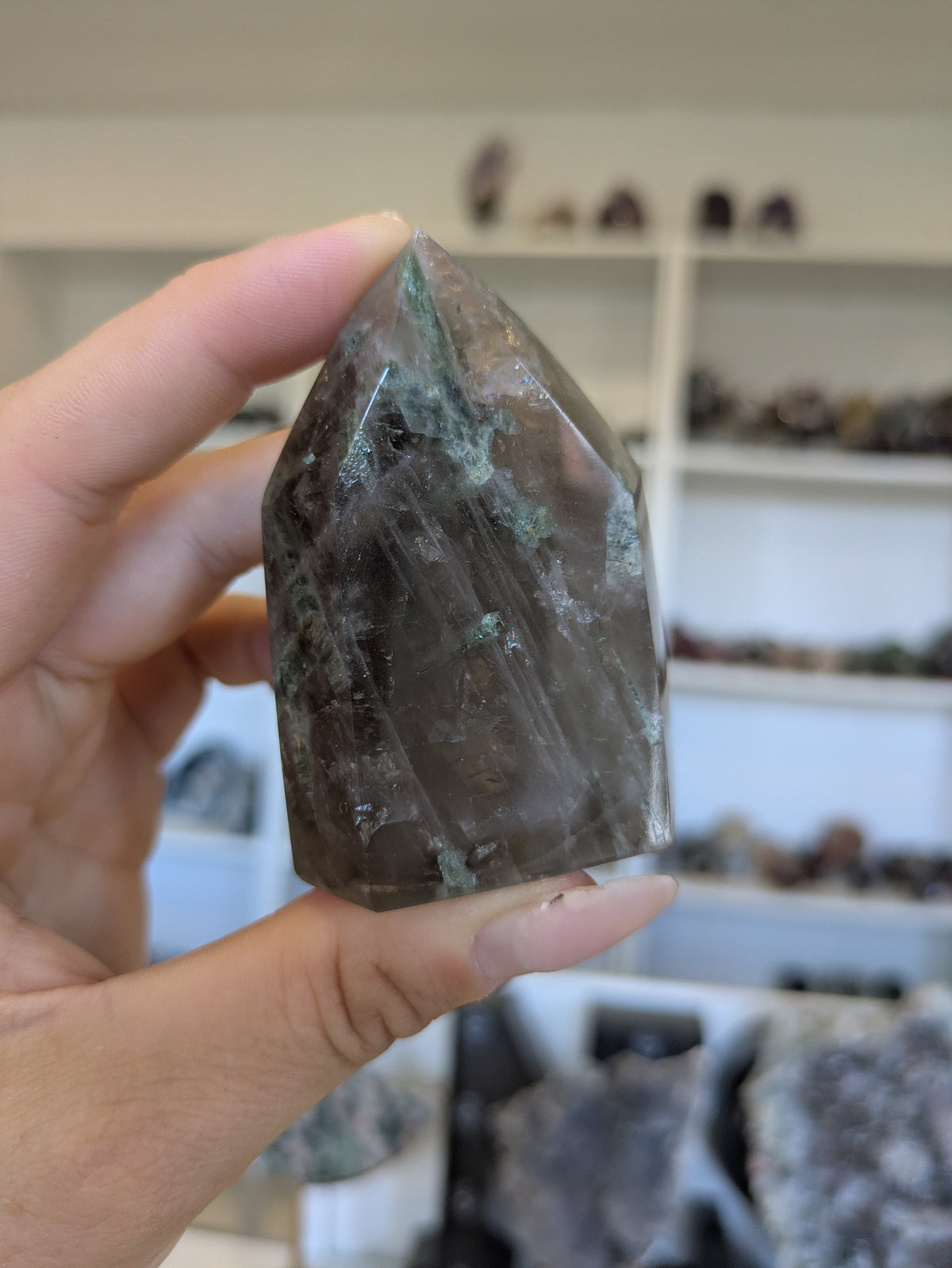 Smokey&green tourmaline tower ✨ B