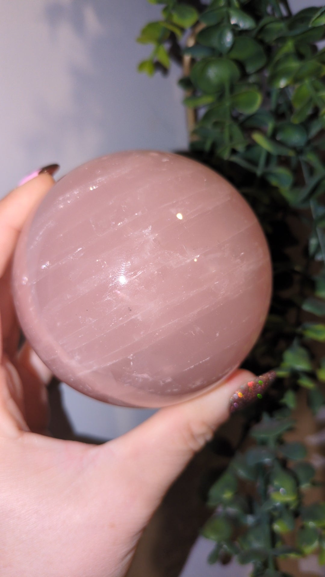 Rose quartz sphere - large ✨